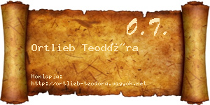Ortlieb Teodóra névjegykártya