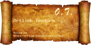Ortlieb Teodóra névjegykártya